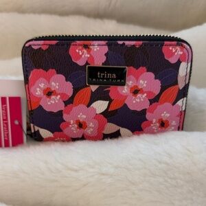 Trina Turk Pink and Purple Floral Wallet